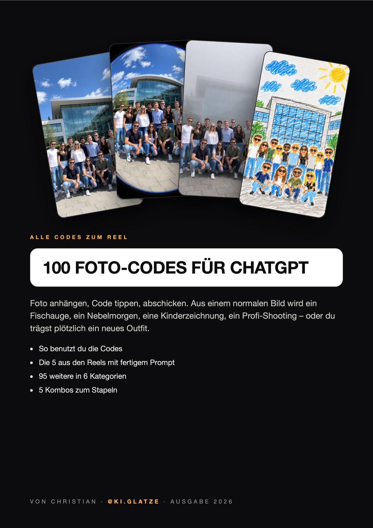 Titelseite des Guides „100 Foto-Codes“