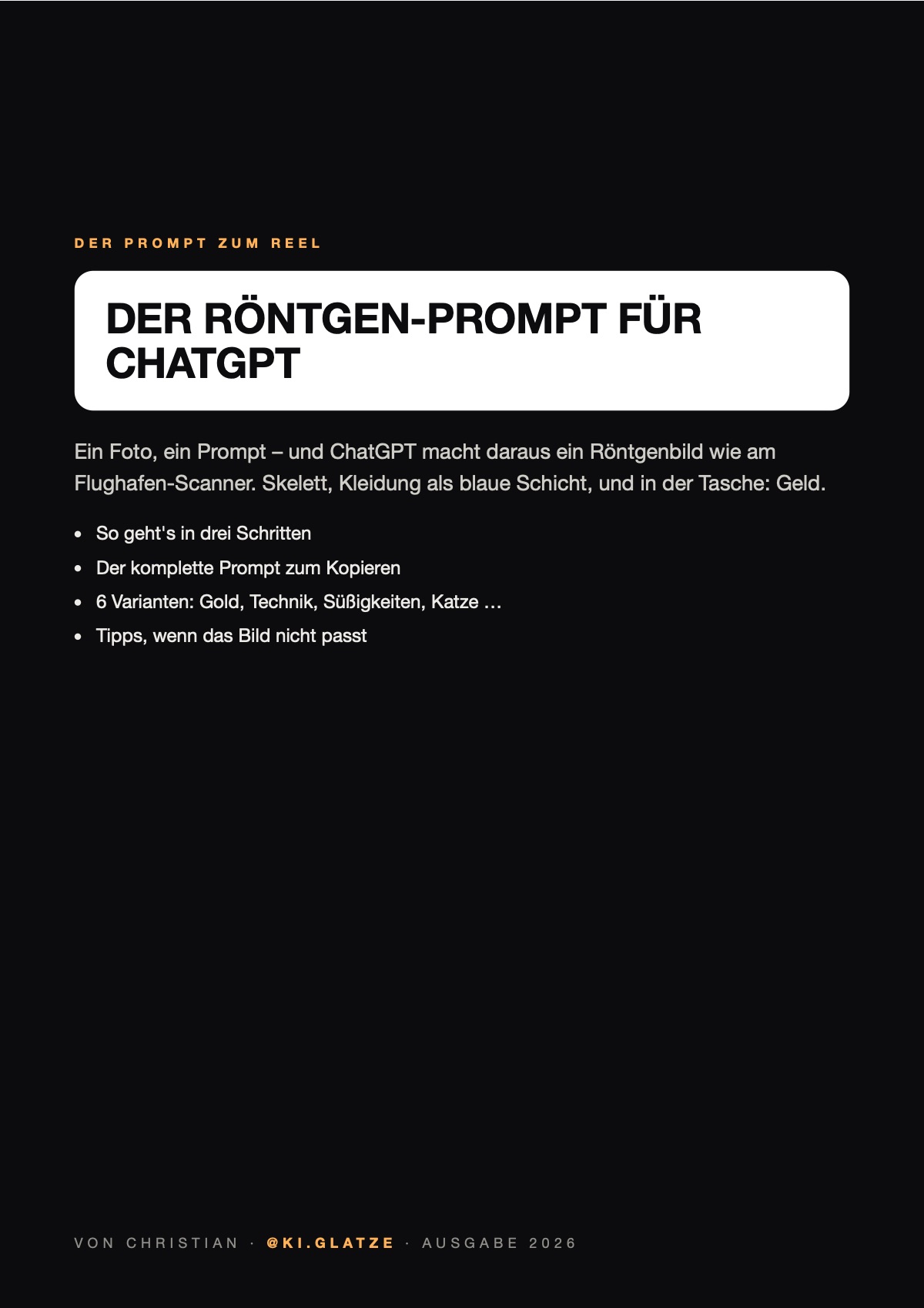 Titelseite des Guides „Der Röntgen-Prompt“